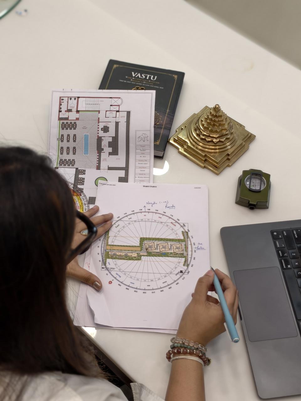 Sabby analysing a Vastu floor plan